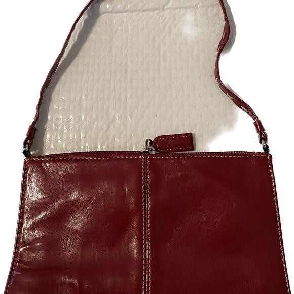 Charter Club Clutch purse.  Zipper closure. 1 inside zipper pouch. Cranberry - Picture 10 of 12